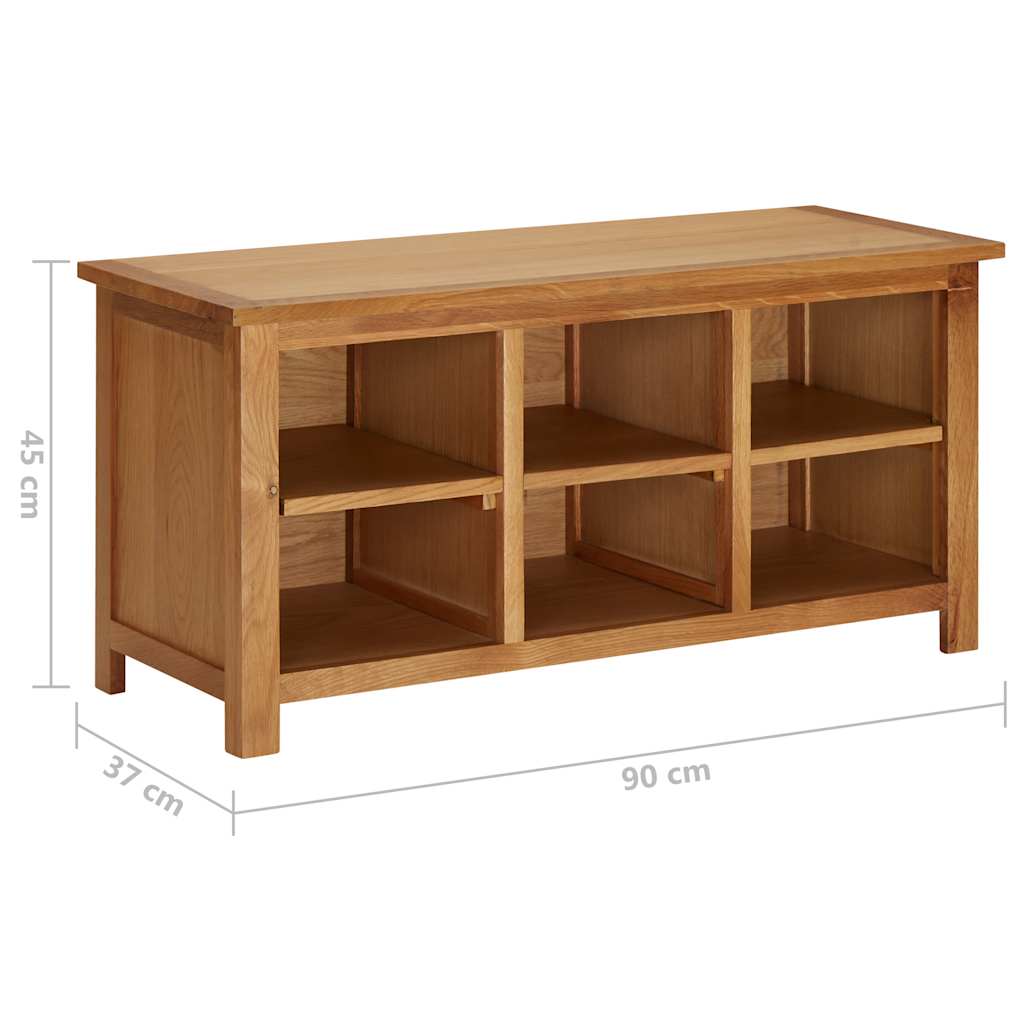 Étagère à chaussures 90x37x45 cm Bois de chêne solide - XIOS