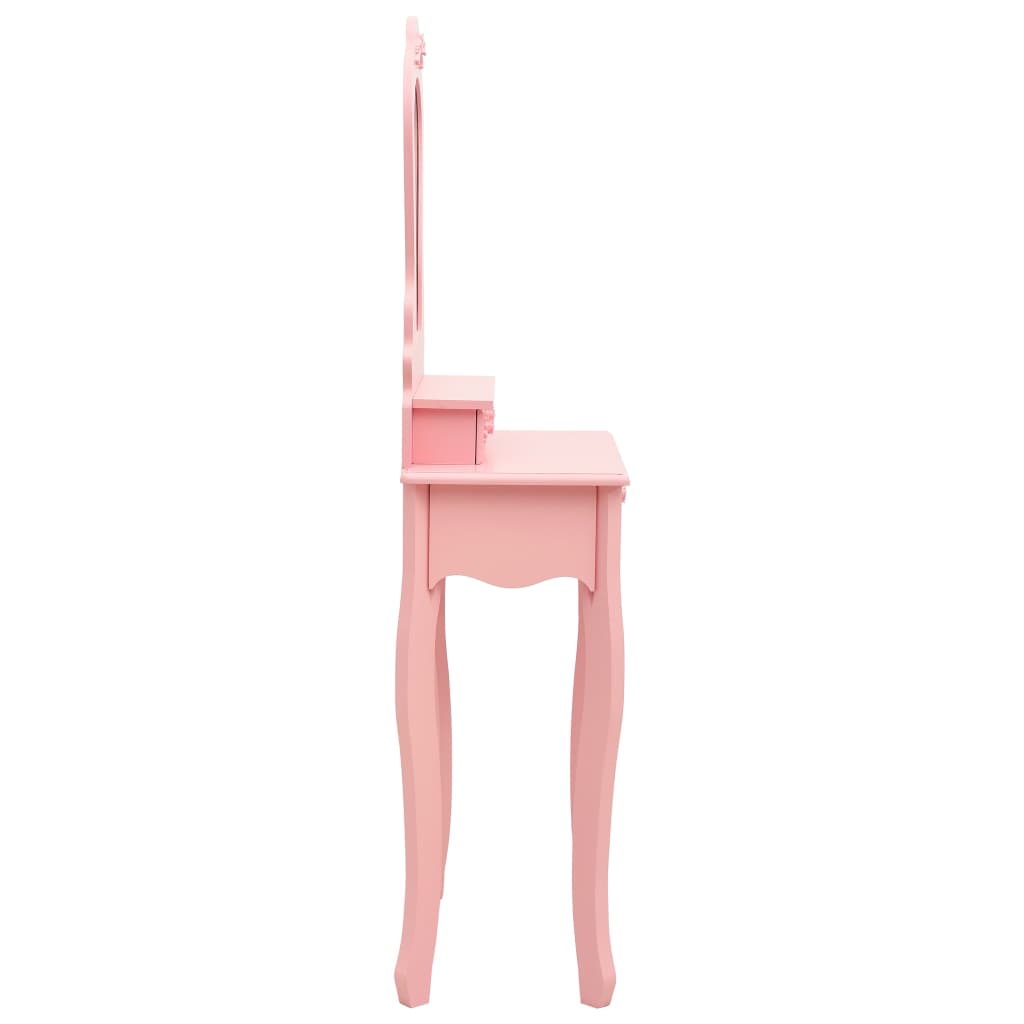 Ensemble de coiffeuse avec tabouret Rose 50x59x136 cm Paulownia - XIOS