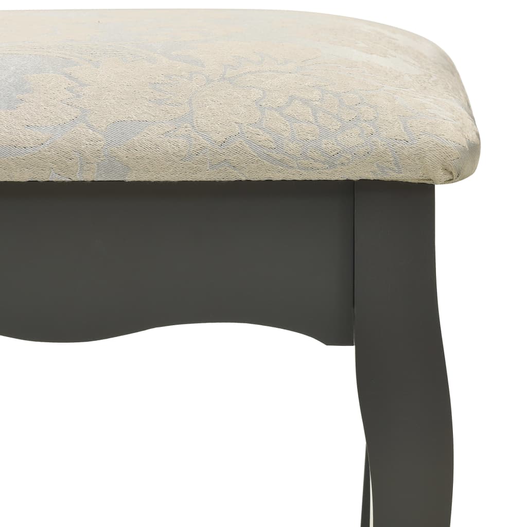 Ensemble de coiffeuse avec tabouret Gris 50x59x136 cm Paulownia - XIOS