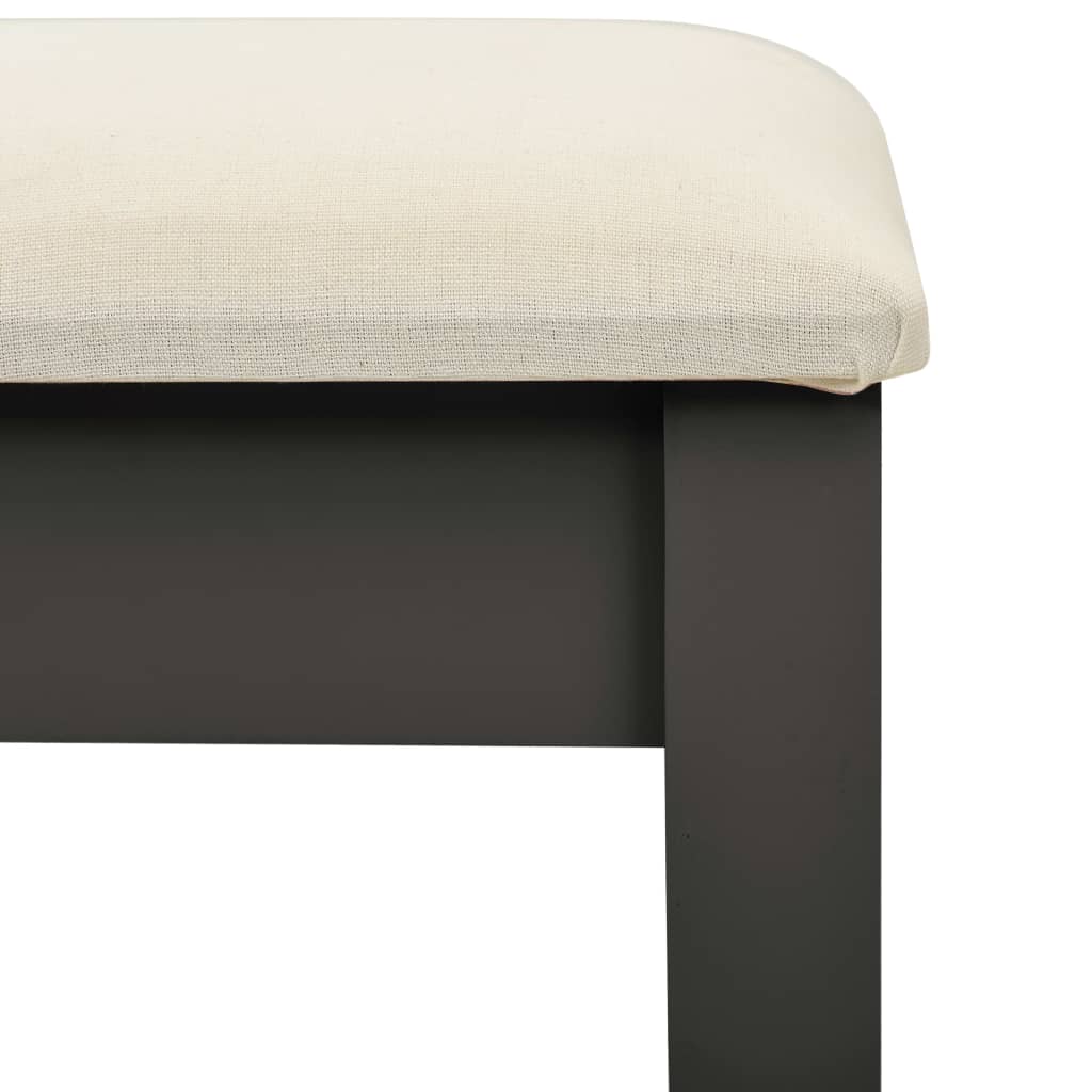 Coiffeuse et tabouret Gris 65x36x128 cm Bois de paulownia MDF - XIOS