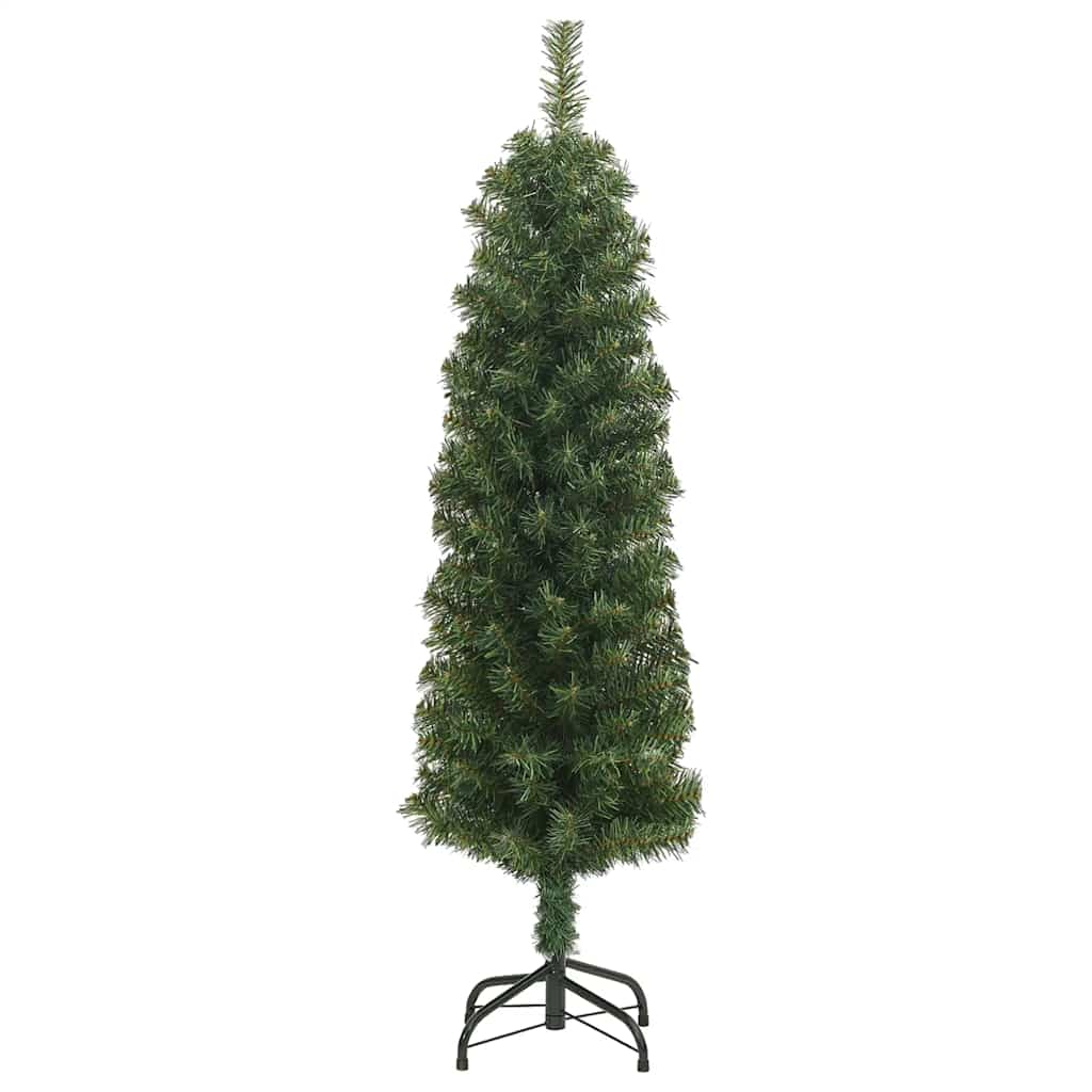 Sapin de Noël artificiel mince avec support vert 150 cm PVC - XIOS