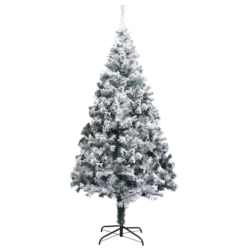 Sapin de Noël artificiel avec neige floquée vert 210 cm PVC - XIOS