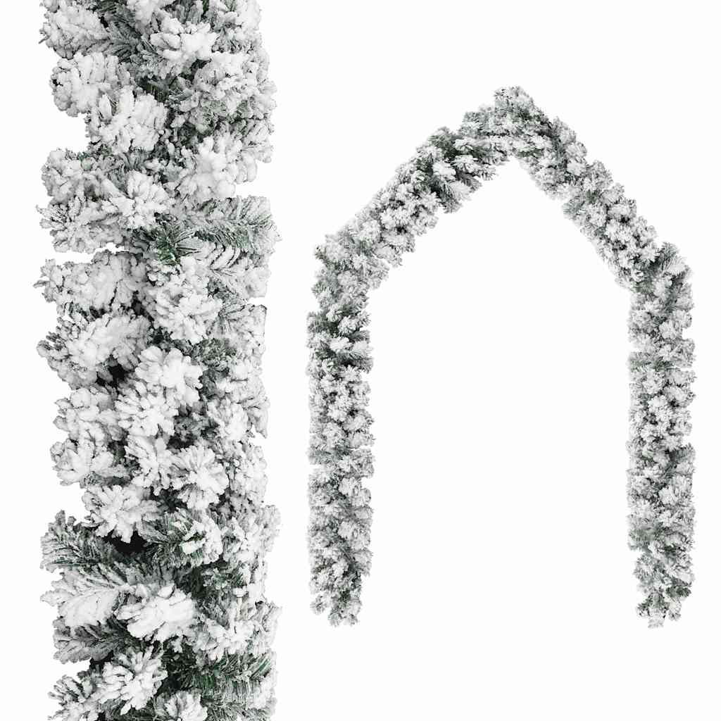 Guirlande de Noël avec neige floquée Vert 5 m PVC - XIOS