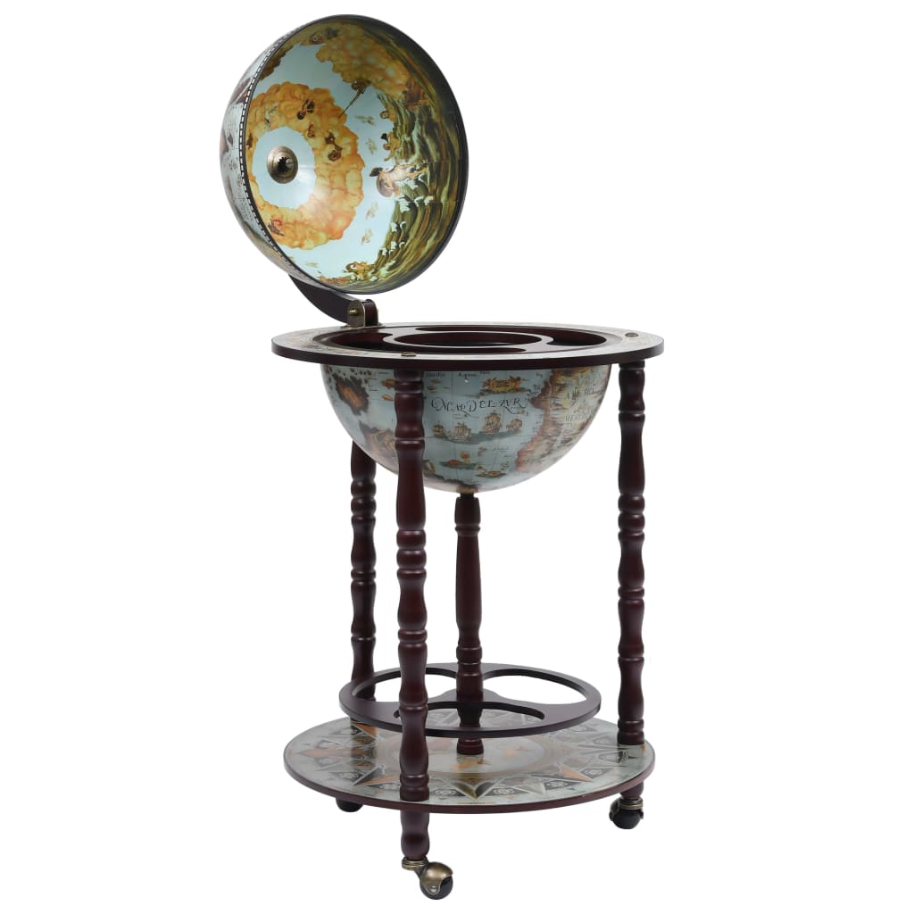 Bar sous forme de globe Bois d'eucalyptus Bleu - XIOS