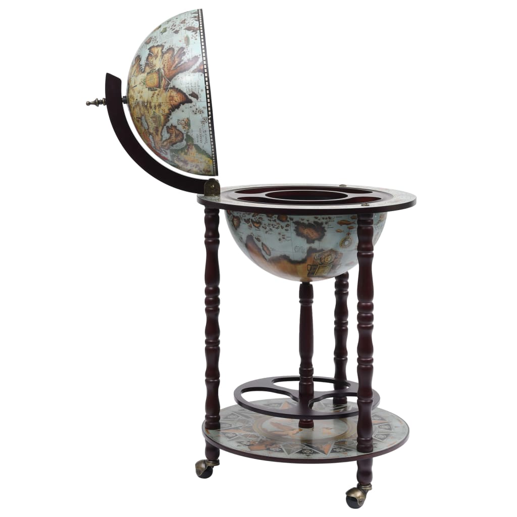 Bar sous forme de globe Bois d'eucalyptus Bleu - XIOS