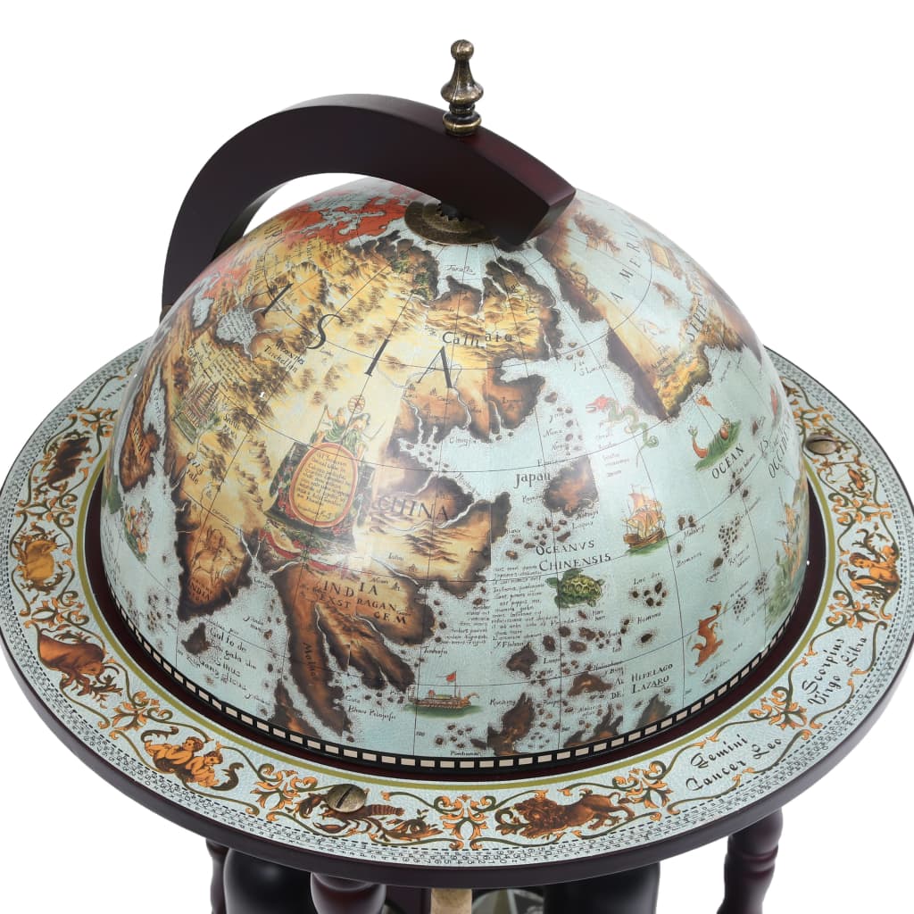 Bar sous forme de globe Bois d'eucalyptus Bleu - XIOS