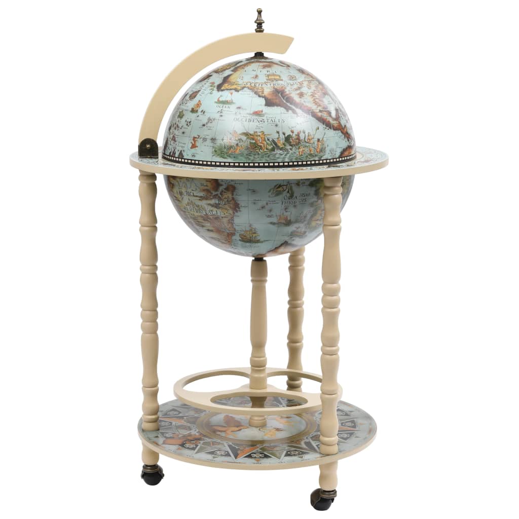 Bar sous forme de globe Bois d'eucalyptus Bleu - XIOS
