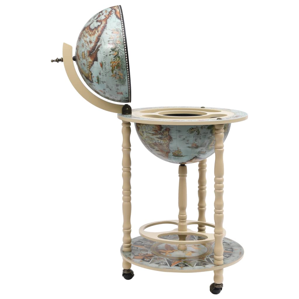 Bar sous forme de globe Bois d'eucalyptus Bleu - XIOS