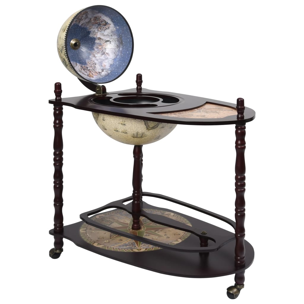 Support de vin autoportant globe Bois d'eucalyptus Vert - XIOS