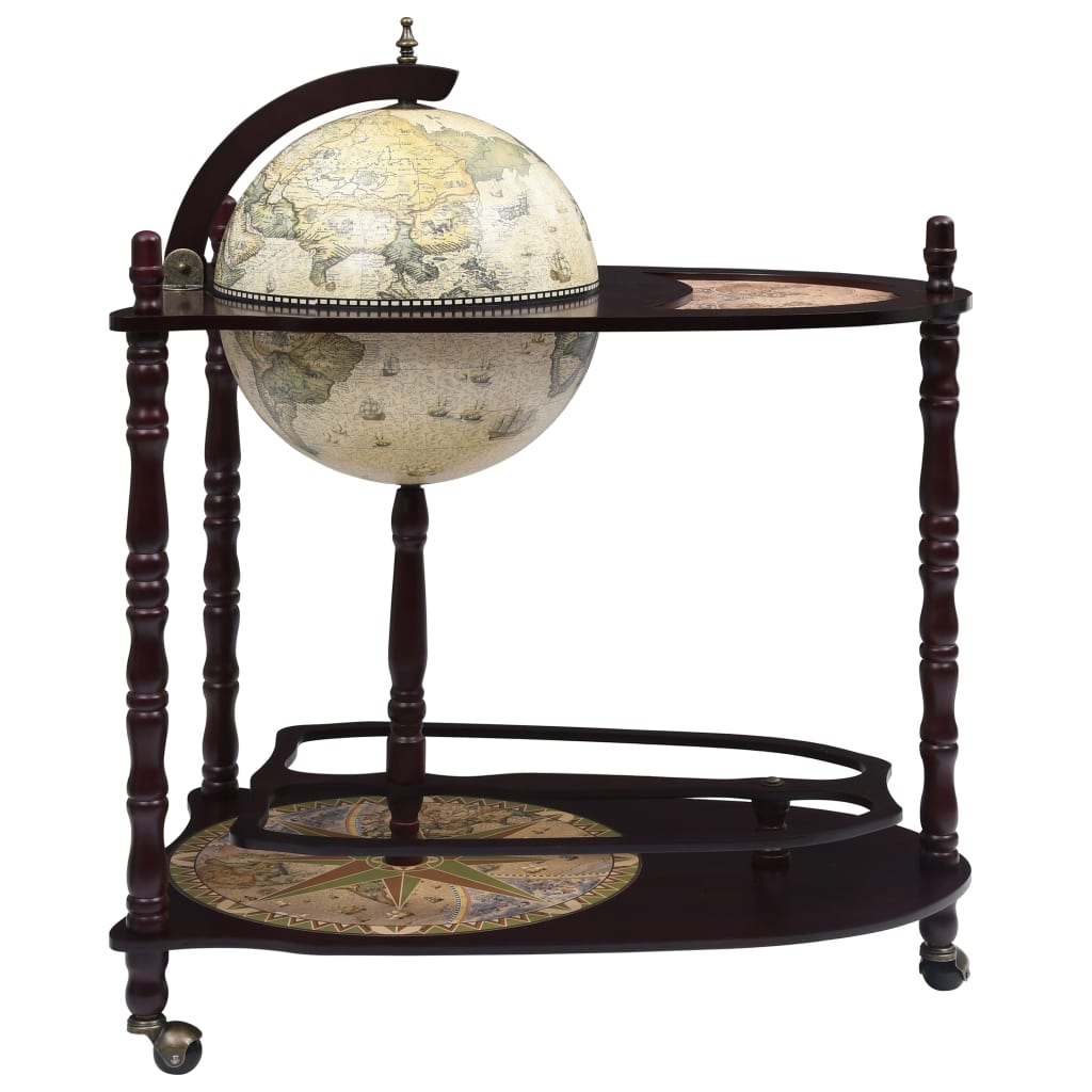 Support de vin autoportant globe Bois d'eucalyptus Vert - XIOS