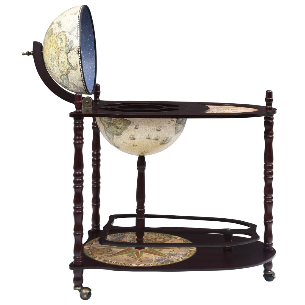 Support de vin autoportant globe Bois d'eucalyptus Vert - XIOS