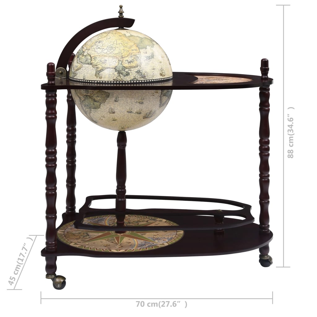 Support de vin autoportant globe Bois d'eucalyptus Vert - XIOS
