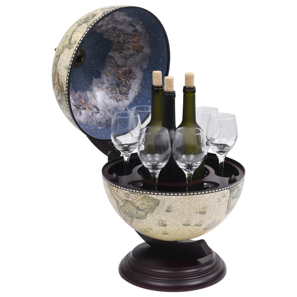 Support de vin globe de dessus de table Bois d'eucalyptus Vert - XIOS
