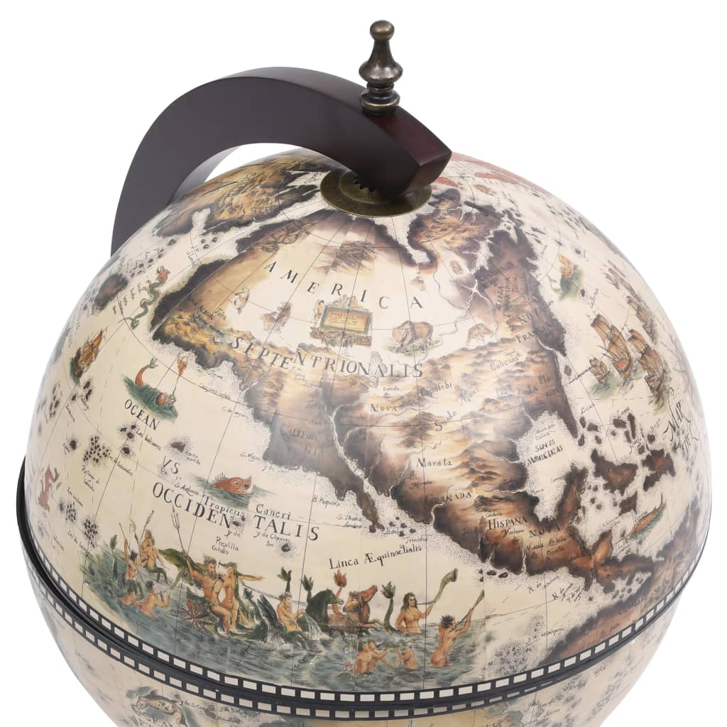 Support de vin globe de dessus de table Bois d'eucalyptus Blanc Caves à vins & spiritueux vidaXL