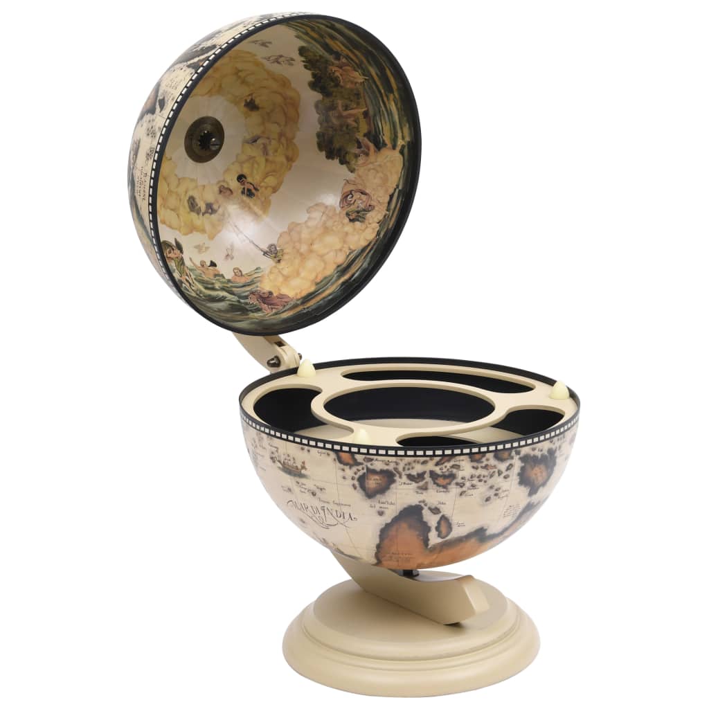 Support de vin globe de dessus de table Bois d'eucalyptus Blanc - XIOS