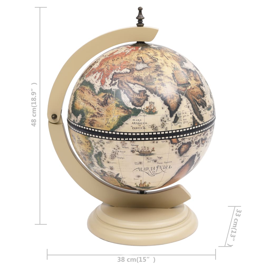 Support de vin globe de dessus de table Bois d'eucalyptus Blanc - XIOS