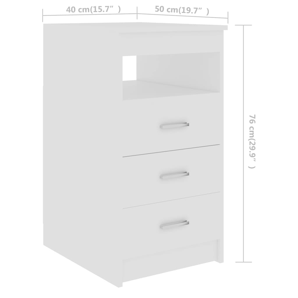 Bureau Blanc 140x50x76 cm Bois d’ingénierie - XIOS