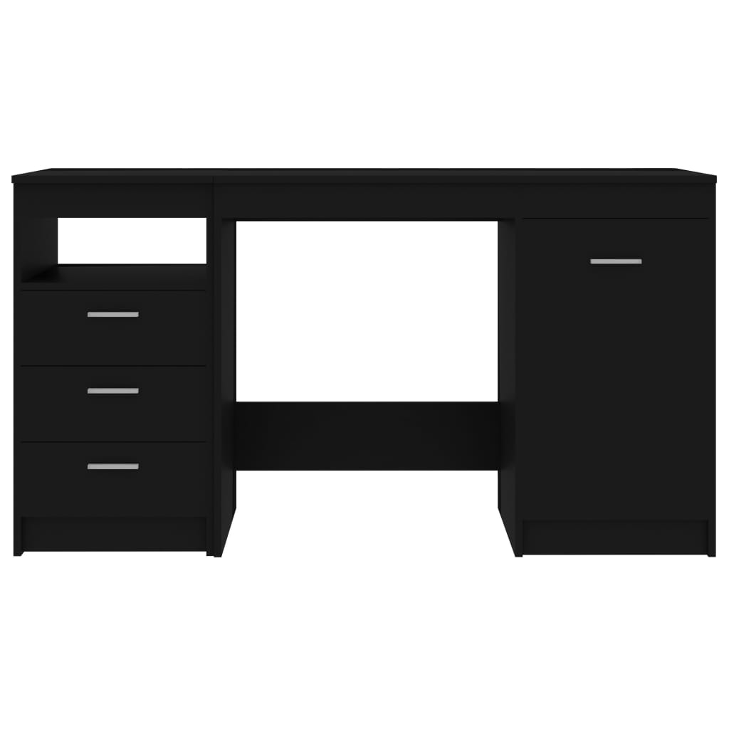 Bureau Noir 140x50x76 cm Bois d’ingénierie - XIOS