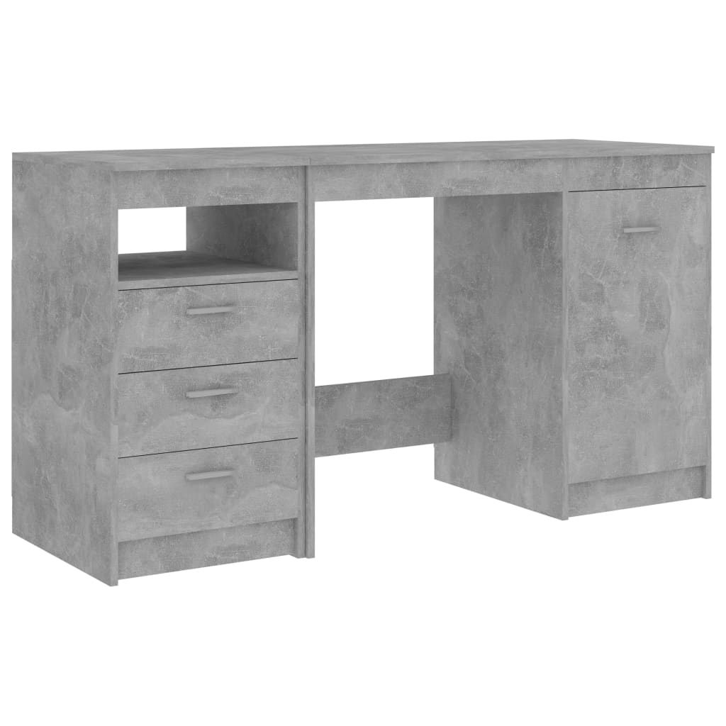 Bureau Gris béton 140x50x76 cm Bois d’ingénierie Bureaux vidaXL