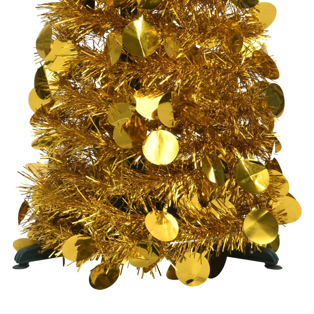 Sapin de Noël artificiel escamotable doré 120 cm PET - XIOS