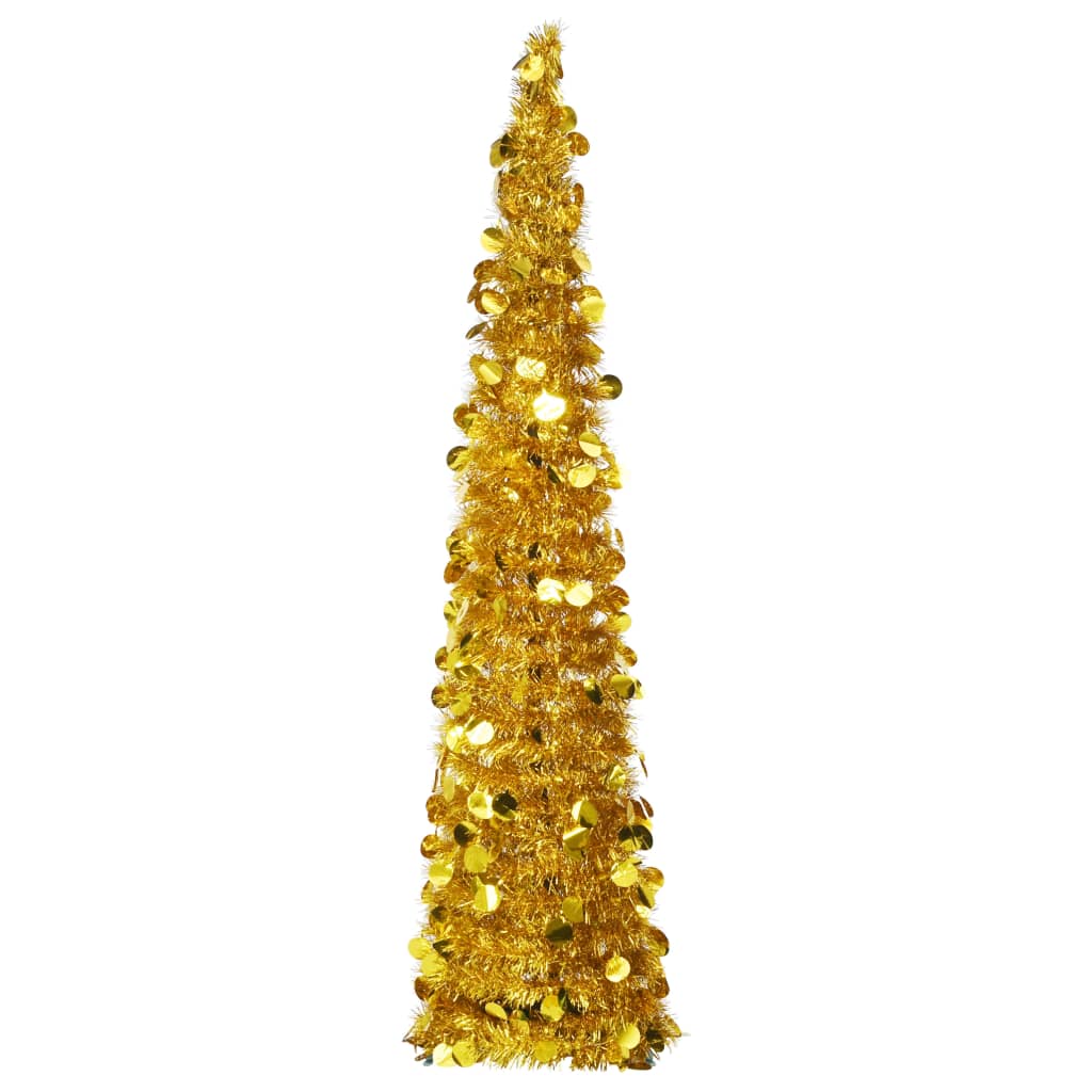 Sapin de Noël artificiel escamotable doré 150 cm PET - XIOS