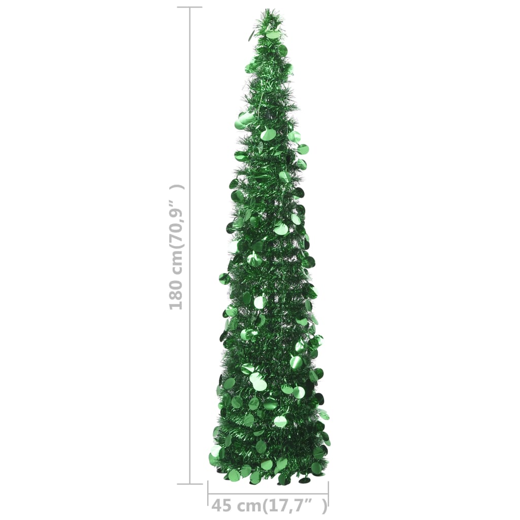 Sapin de Noël artificiel escamotable vert 180 cm PET - XIOS