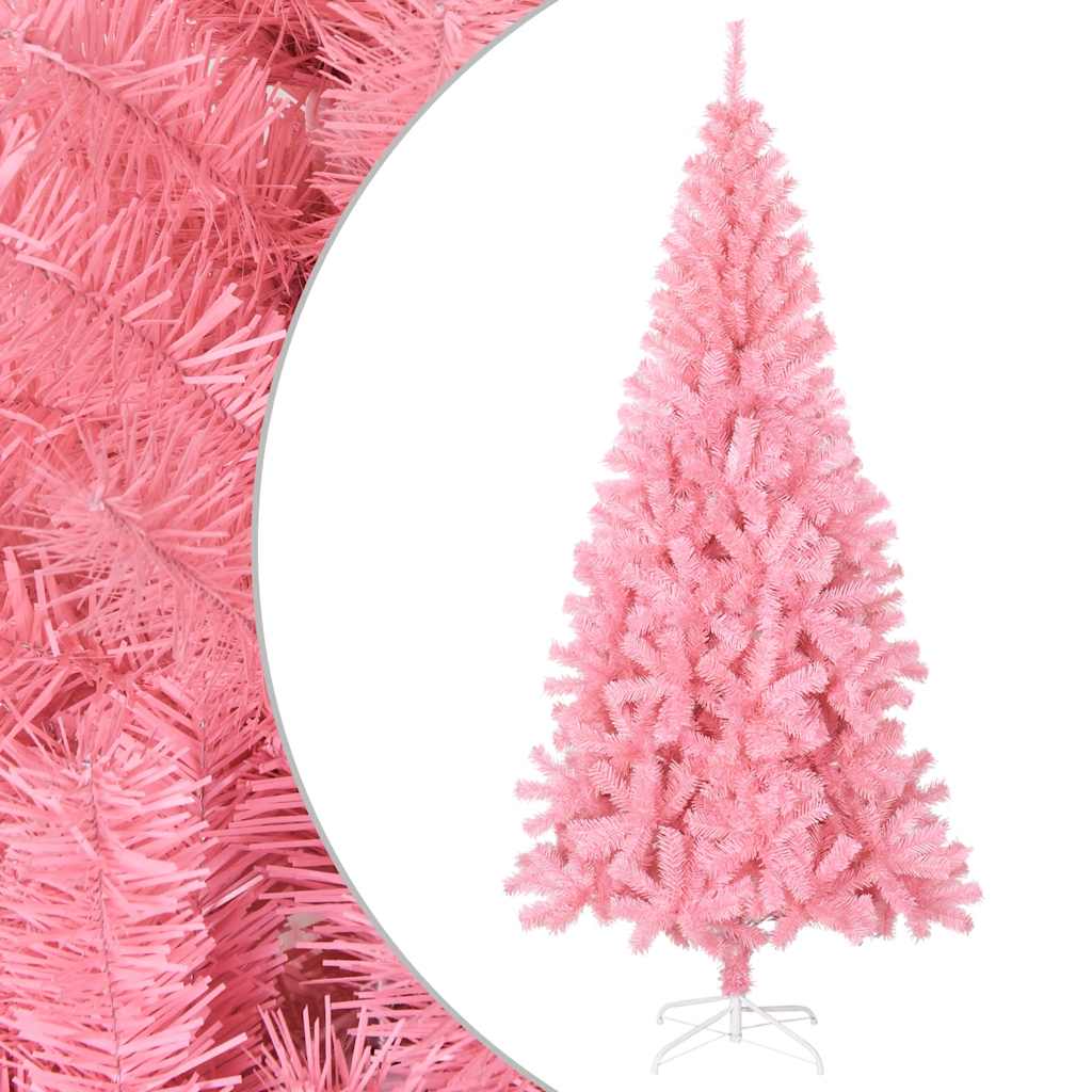 Sapin de Noël artificiel avec support rose 210 cm PVC - XIOS