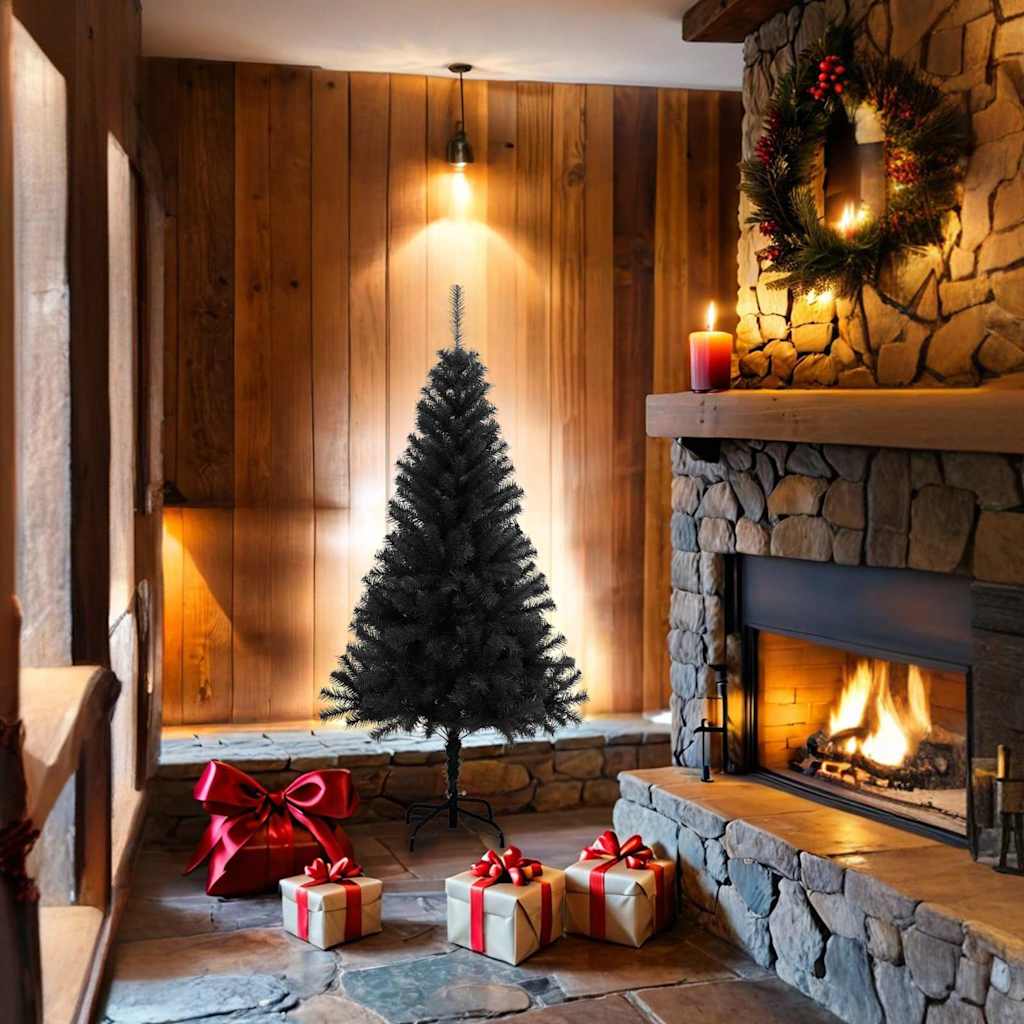 Sapin de Noël artificiel avec support noir 150 cm PVC - XIOS