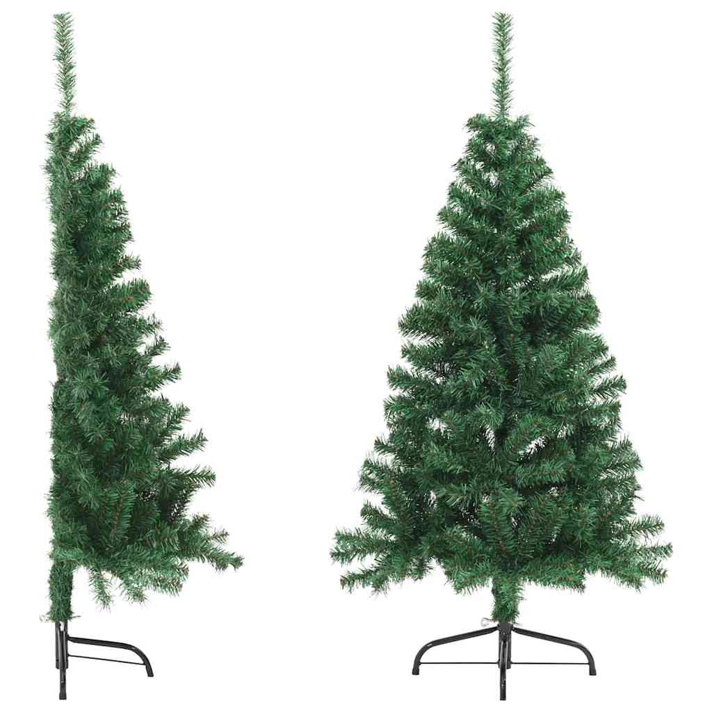 Sapin de Noël artificiel moitié avec support vert 150 cm PVC - XIOS