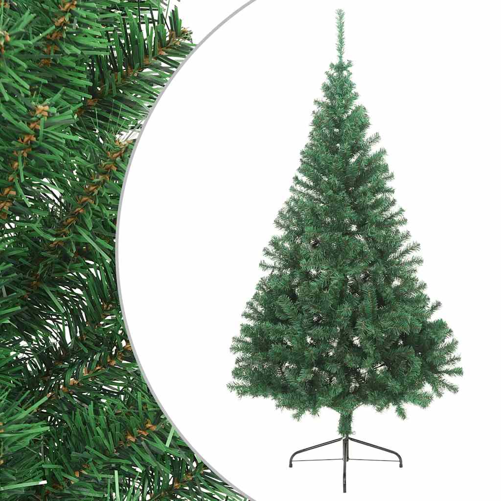 Sapin de Noël artificiel moitié avec support vert 180 cm PVC - XIOS