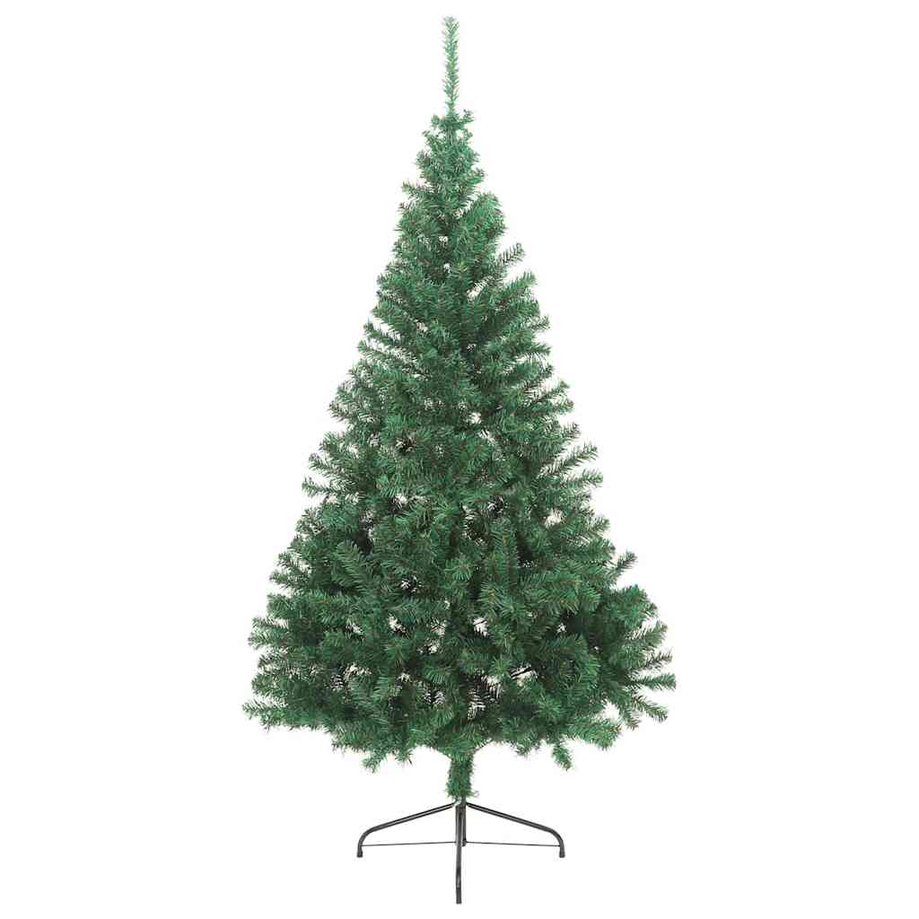 Sapin de Noël artificiel moitié avec support vert 210 cm PVC - XIOS