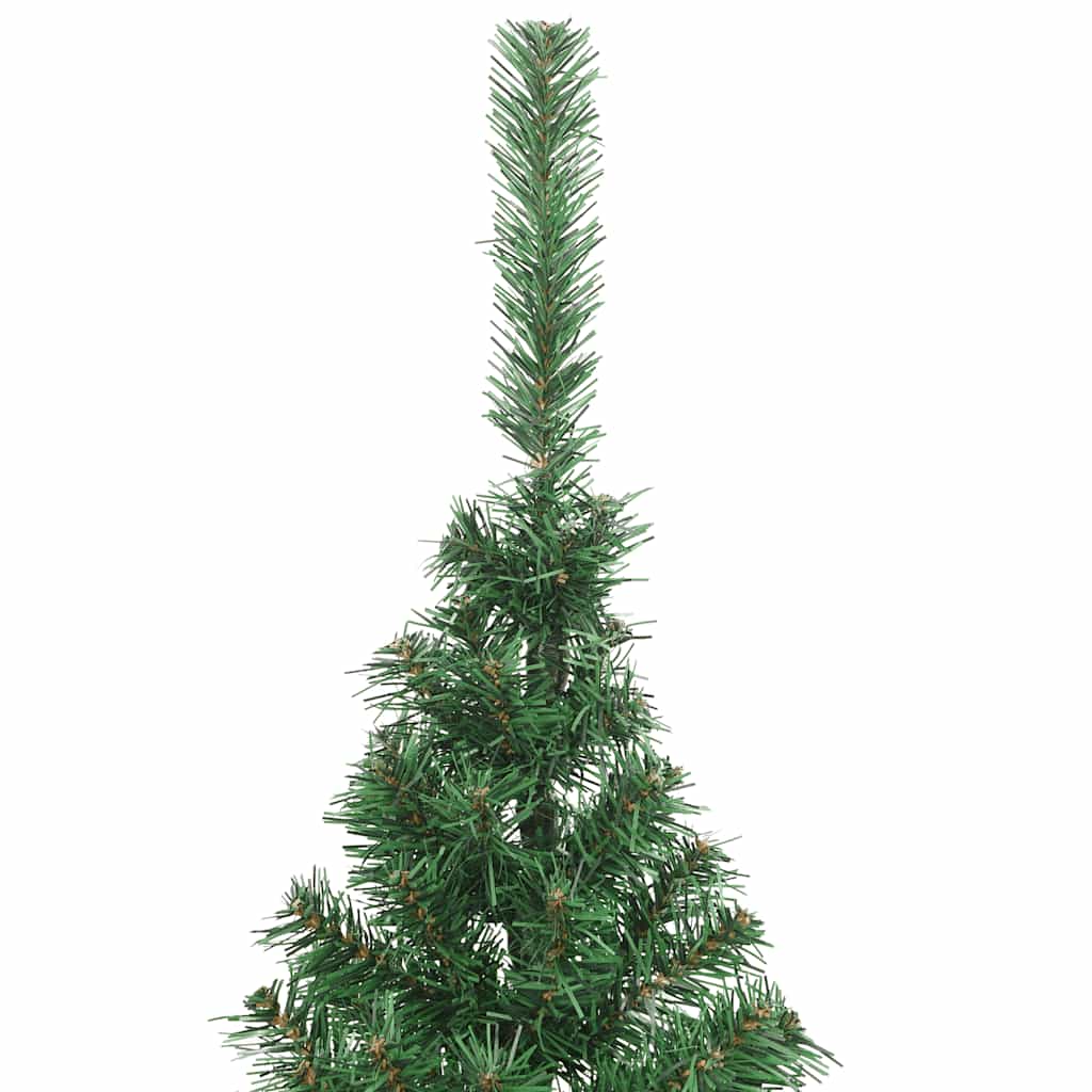 Sapin de Noël artificiel moitié avec support vert 210 cm PVC - XIOS