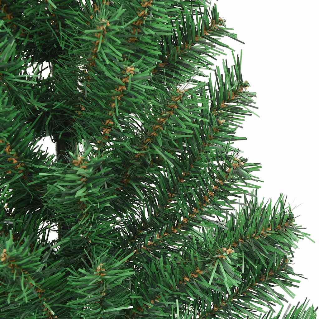 Sapin de Noël artificiel moitié avec support vert 210 cm PVC - XIOS