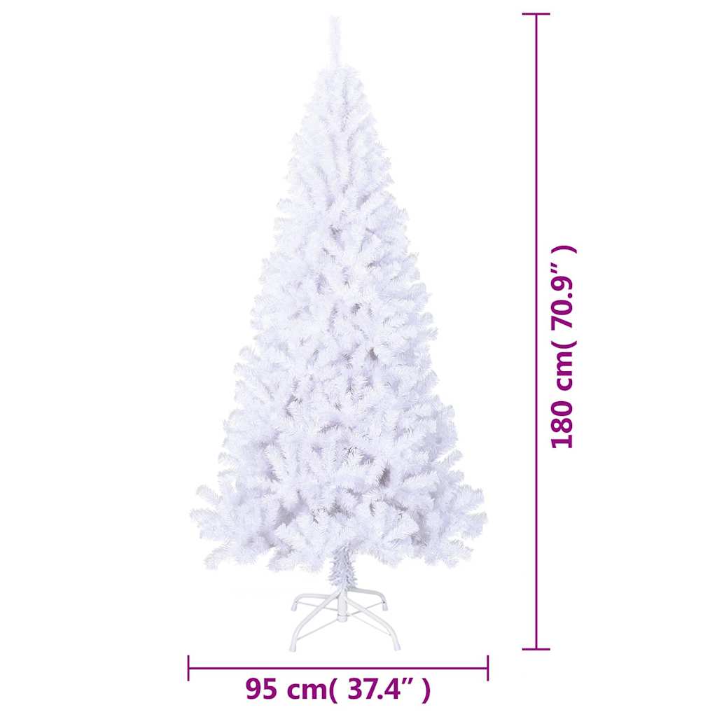 Arbre de Noël artificiel avec branches épaisses blanc 180cm PVC - XIOS