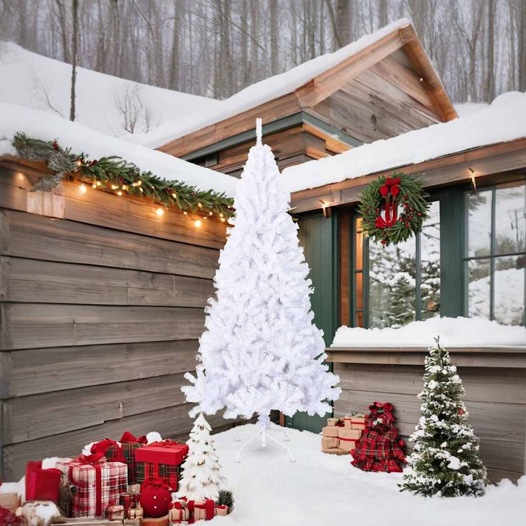 Arbre de Noël artificiel avec branches épaisses blanc 210cm PVC - XIOS