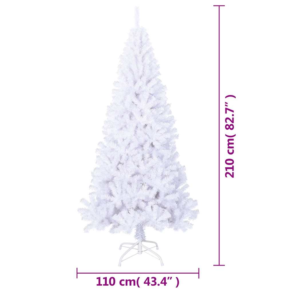 Arbre de Noël artificiel avec branches épaisses blanc 210cm PVC - XIOS