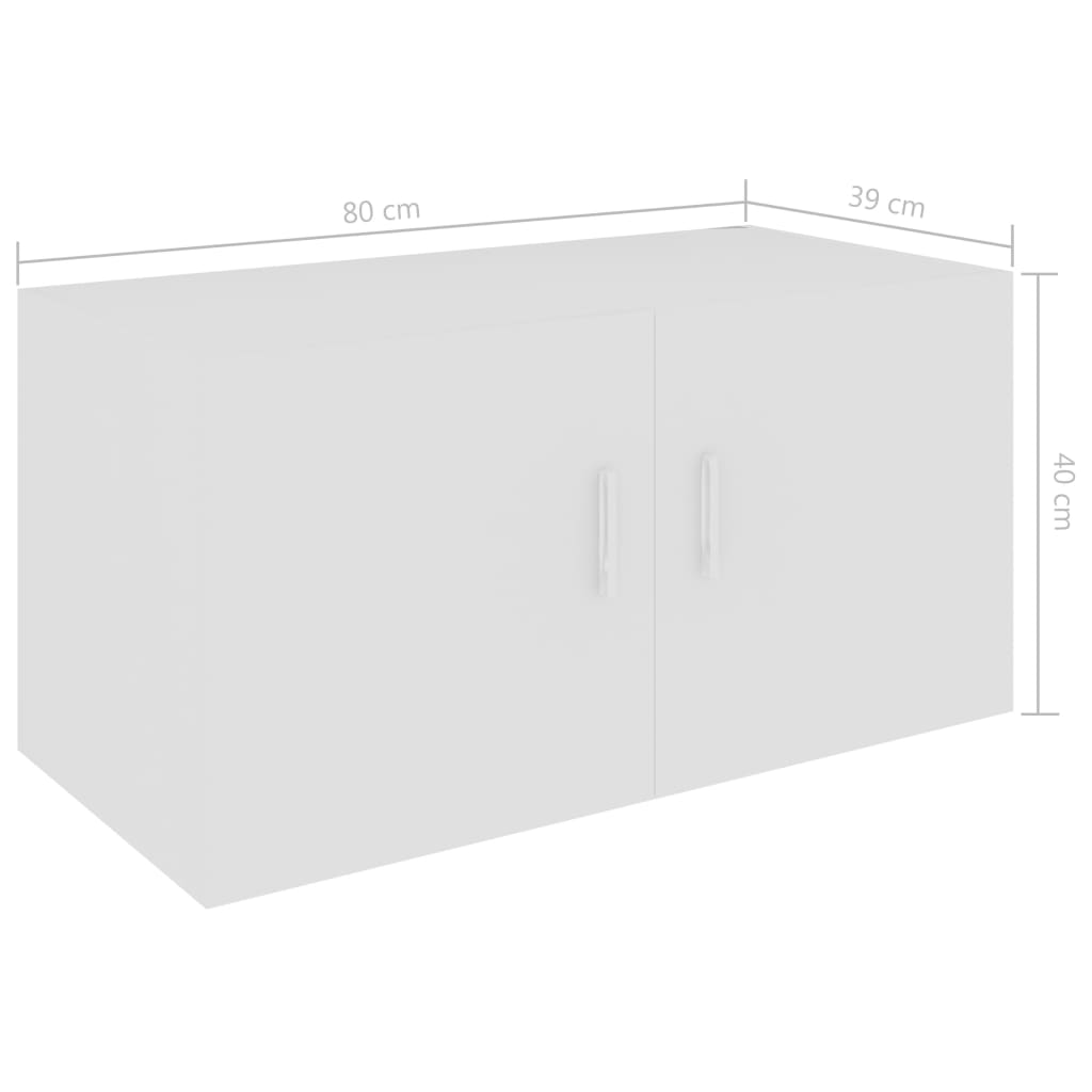 Armoire murale Blanc 80x39x40 cm Bois d'ingénierie - XIOS