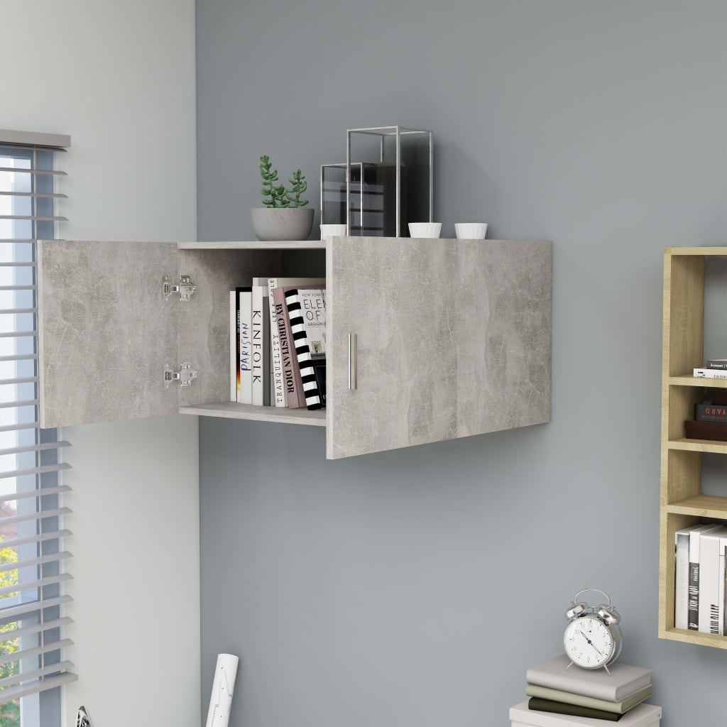 Armoire murale Gris béton 80x39x40 cm Bois d'ingénierie - XIOS