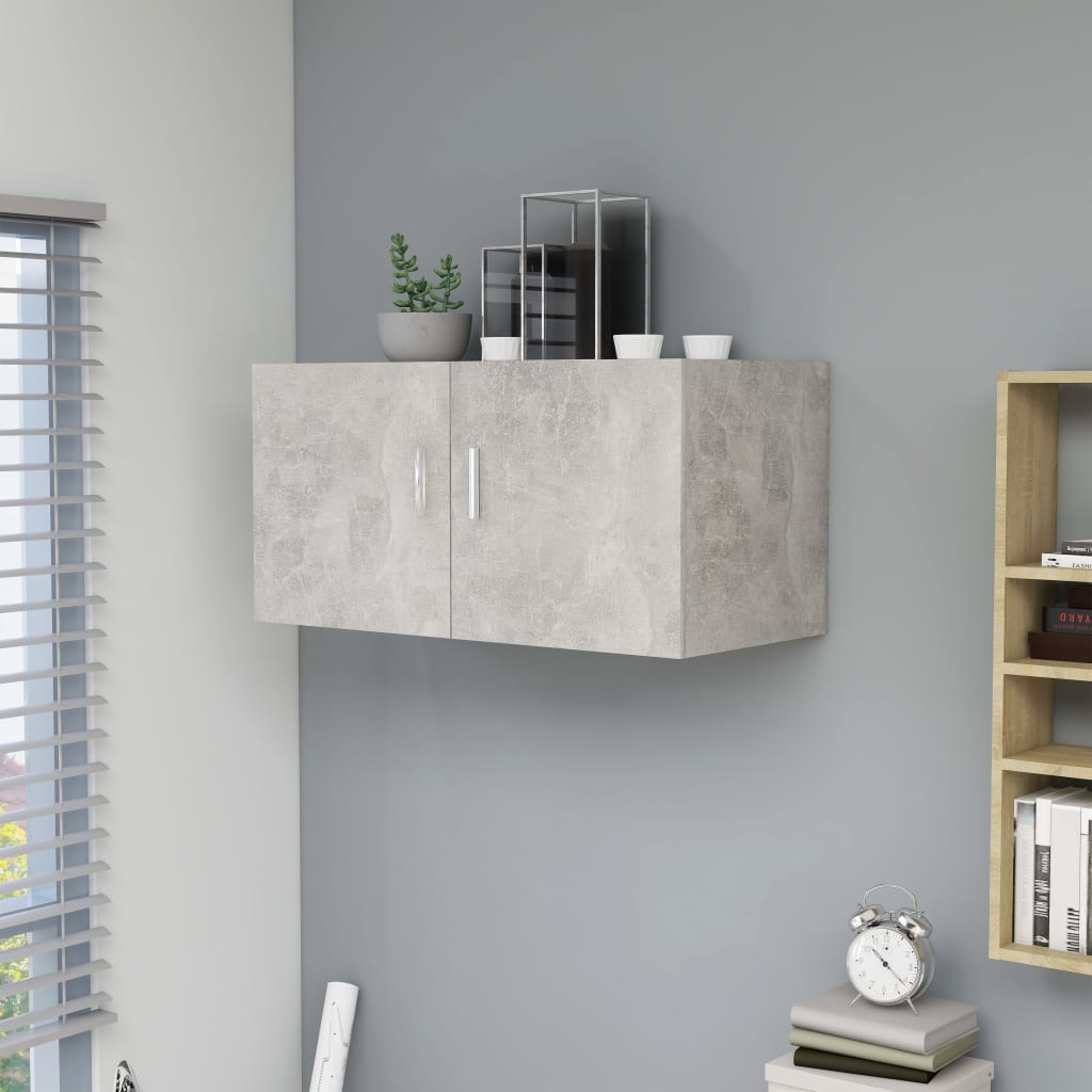 Armoire murale Gris béton 80x39x40 cm Bois d'ingénierie - XIOS