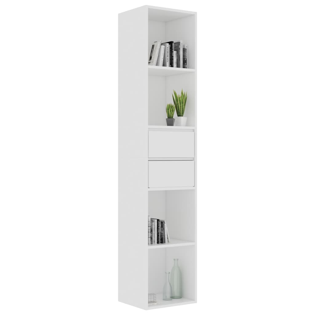 Bibliothèque Blanc 36x30x171 cm Bois d'ingénierie - XIOS