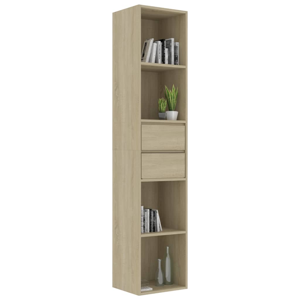 Bibliothèque Chêne sonoma 36x30x171 cm Bois d'ingénierie - XIOS