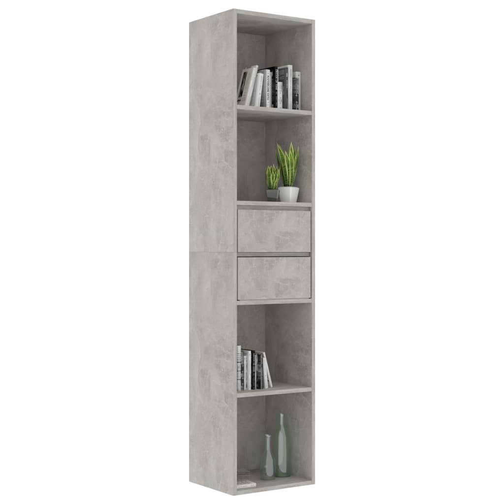 Bibliothèque Gris béton 36x30x171 cm Bois d'ingénierie - XIOS