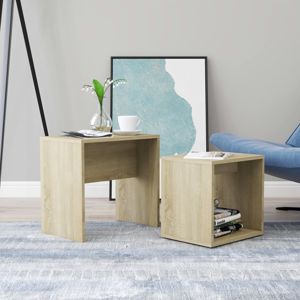Ensemble de table basse Chêne sonoma 48x30x45cm Bois ingénierie - XIOS