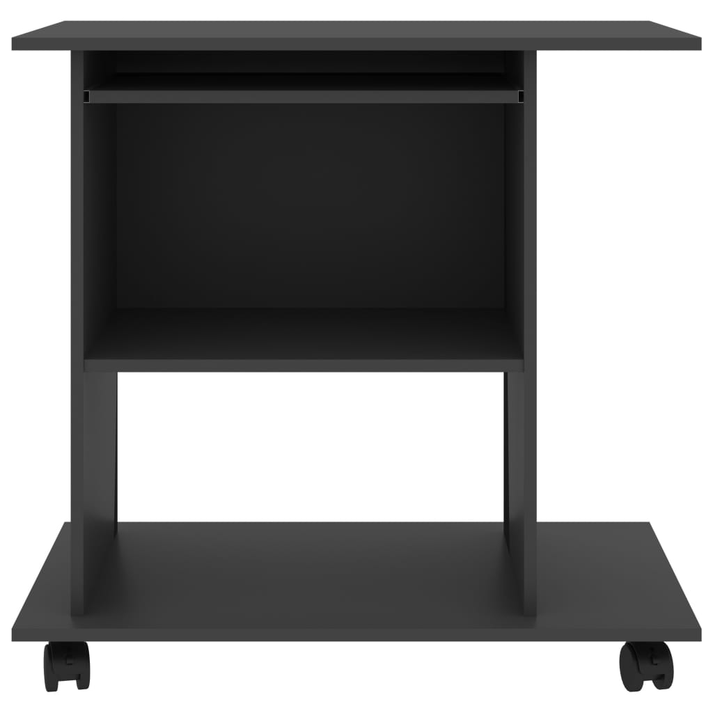 Bureau d'ordinateur Gris 80x50x75 cm Aggloméré - XIOS