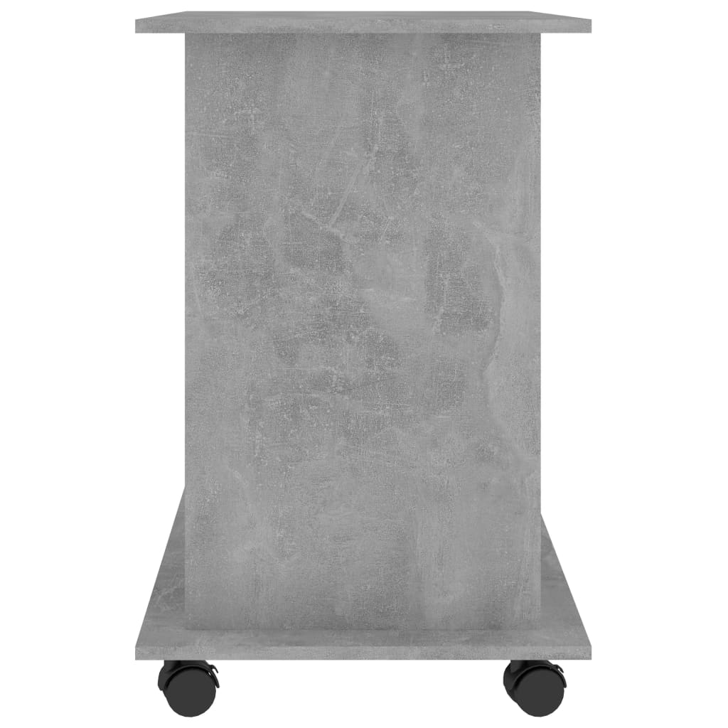 Bureau d'ordinateur Gris béton 80x50x75 cm Bois d'ingénierie - XIOS