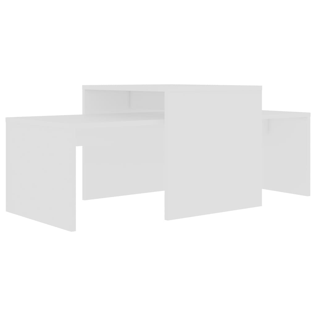 Ensemble de tables basses Blanc 100x48x40 cm bois d’ingénierie - XIOS