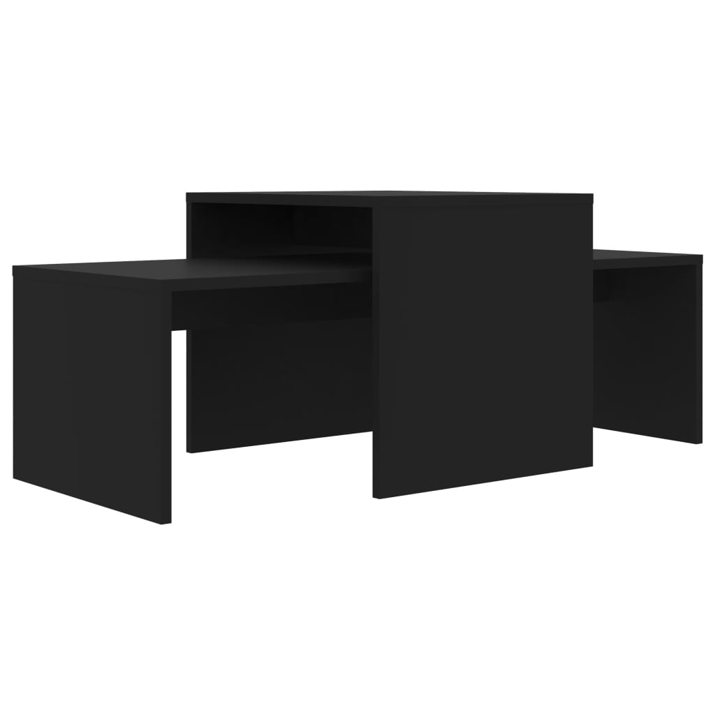 Ensemble de tables basses Noir 100x48x40 cm bois d’ingénierie - XIOS