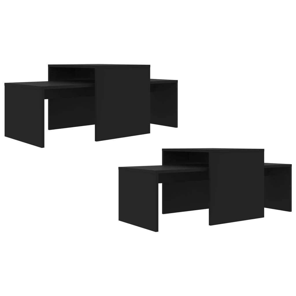 Ensemble de tables basses Noir 100x48x40 cm bois d’ingénierie - XIOS