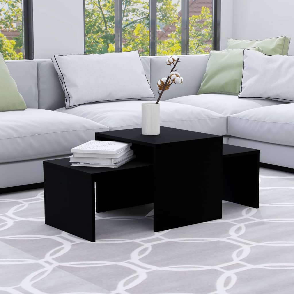 Ensemble de tables basses Noir 100x48x40 cm bois d’ingénierie - XIOS