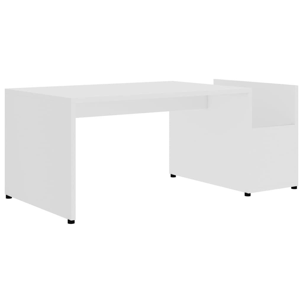 Table basse Blanc 90x45x35 cm bois d’ingénierie - XIOS